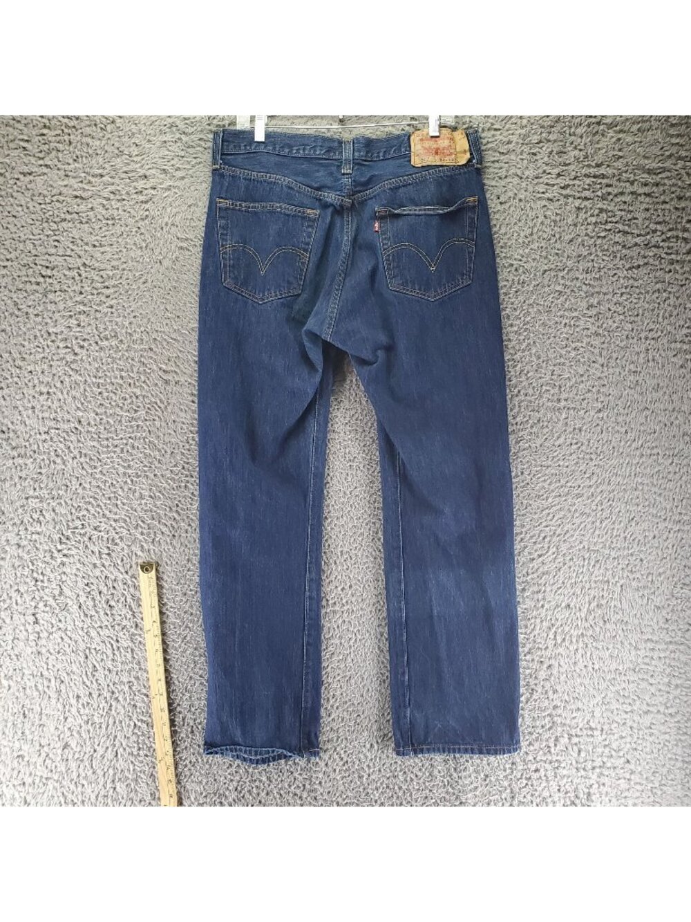 Levis Jeans Mens 36x32 Blue 501 Straight Fit Button Fly 100% Cotton Denim *Read*